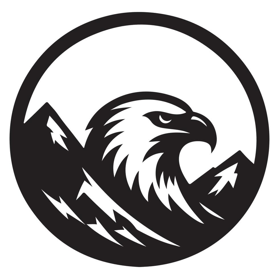 eagle head logo silhouette vector