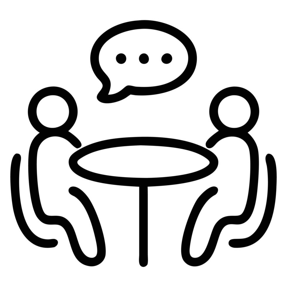Illustration meeting web Icons vector