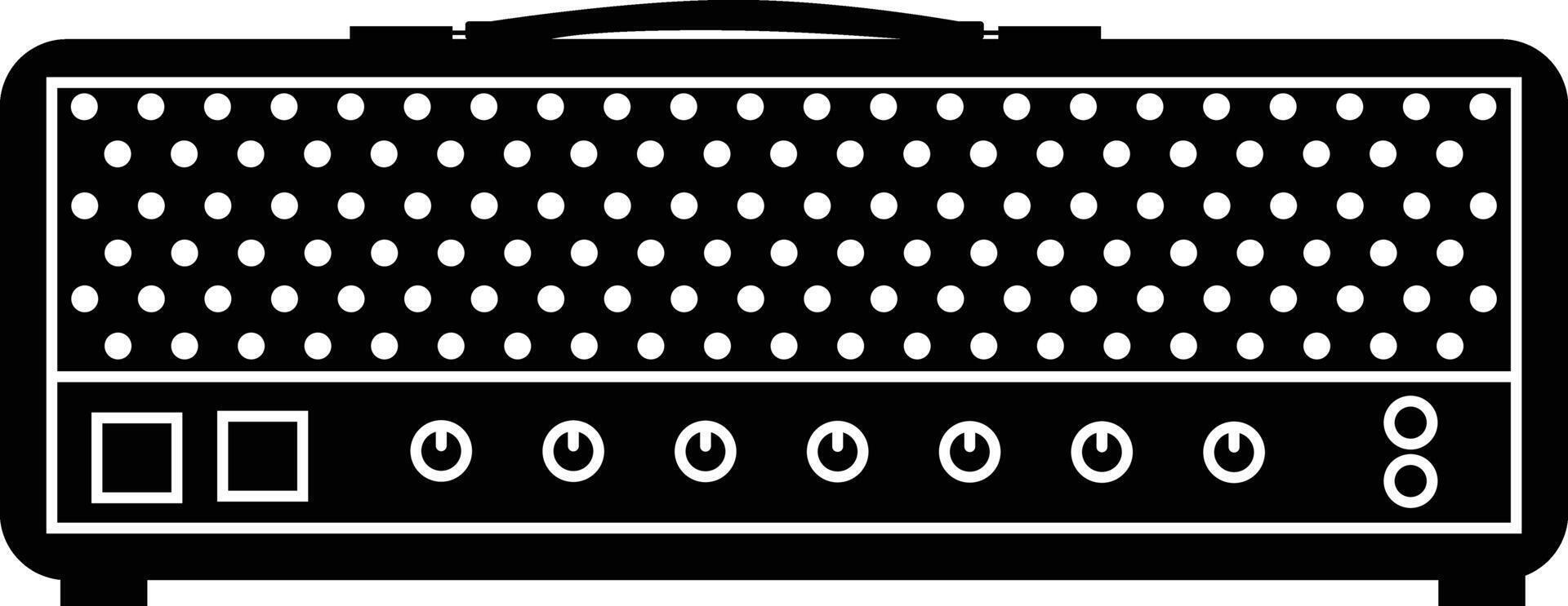 Guitar amplifier head icon. Guitar Amp head sign. Guitar tube amplifier head symbol. flat style. vector