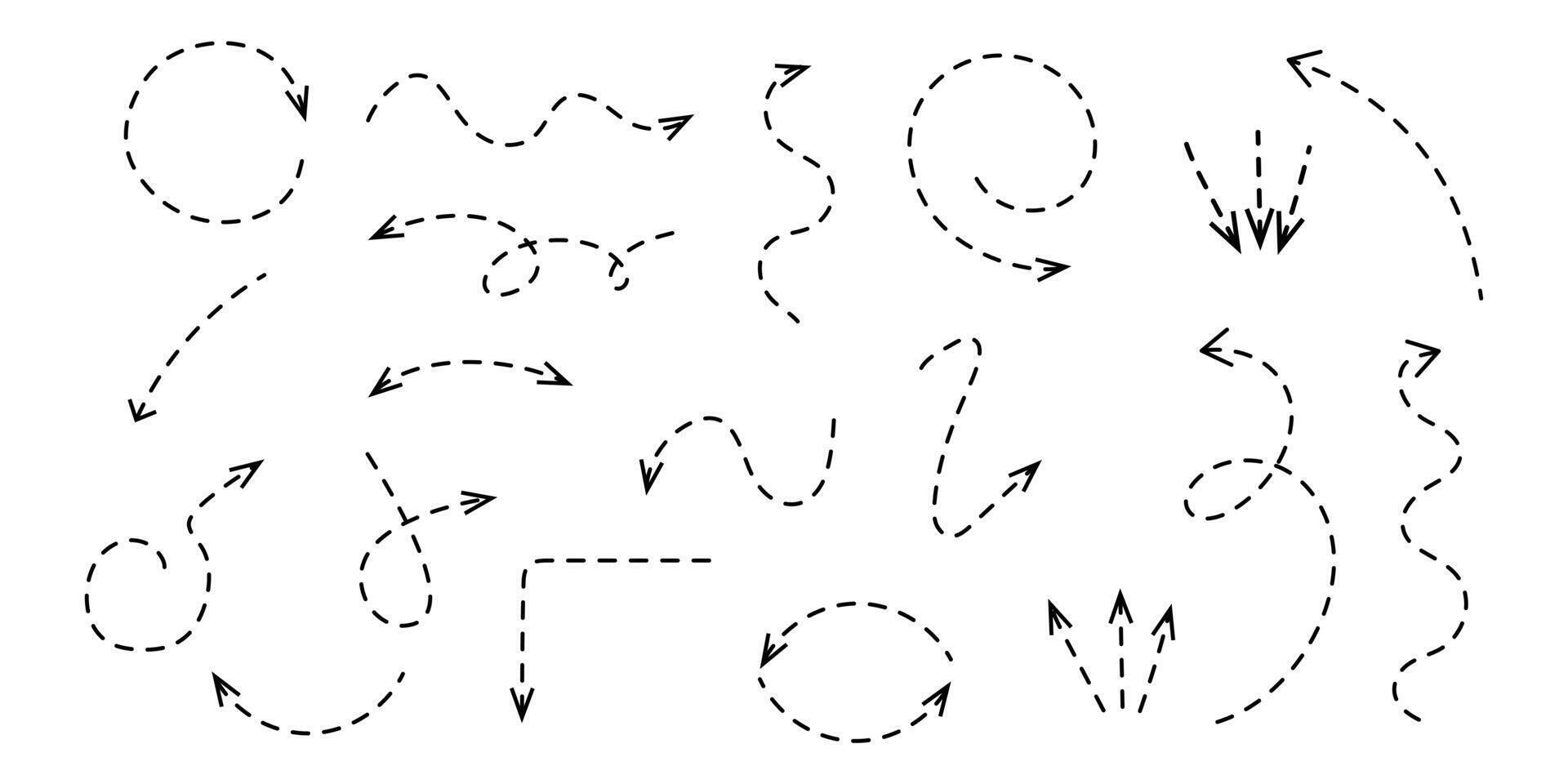 Set arrow icons, Collection different types of arrows sign. Black arrows fully editable vector