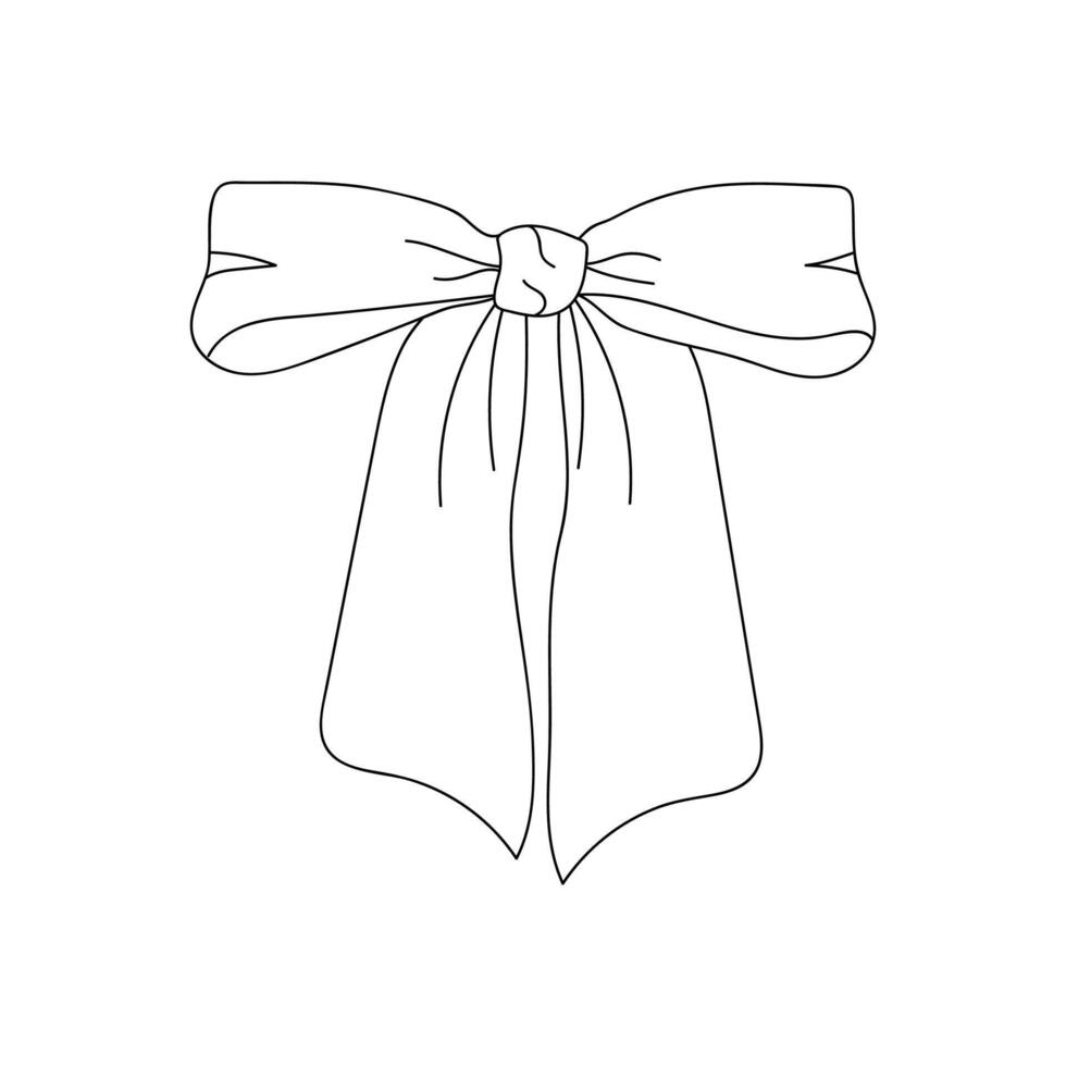 Hand Drawn Outline of a Bow vector