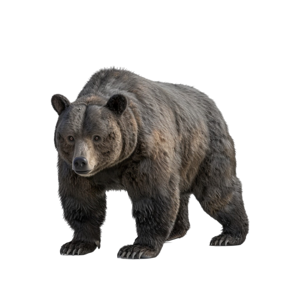 Bear Standing on transparent Background Generative-AI png
