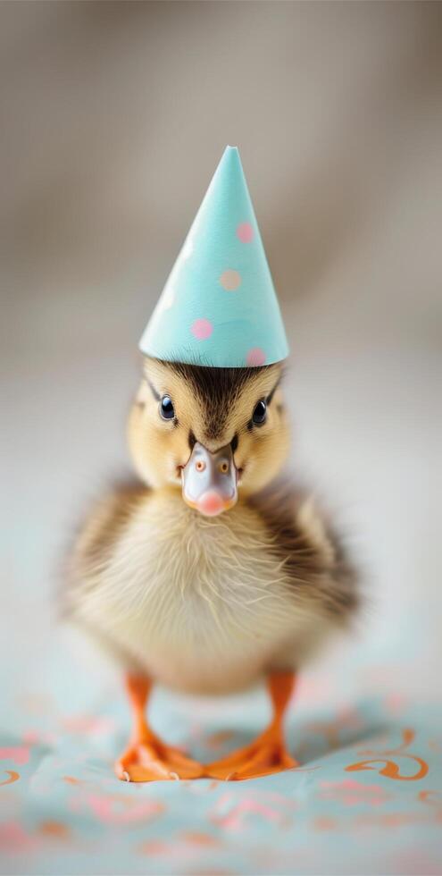 Duckling In A Party Hat photo
