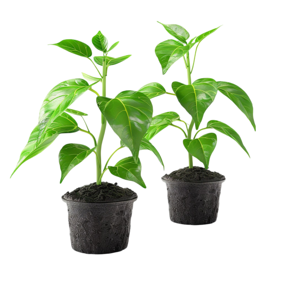 Plants pot flower isolated on transparent Background Generative-AI png