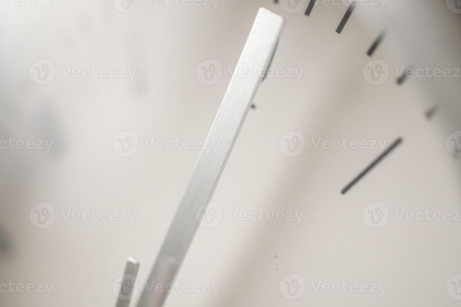 close up of silver metal clock photo