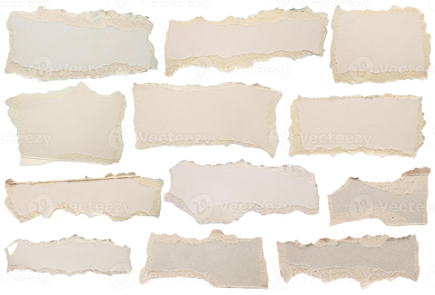 piece of white paper tear isolated on white background photo