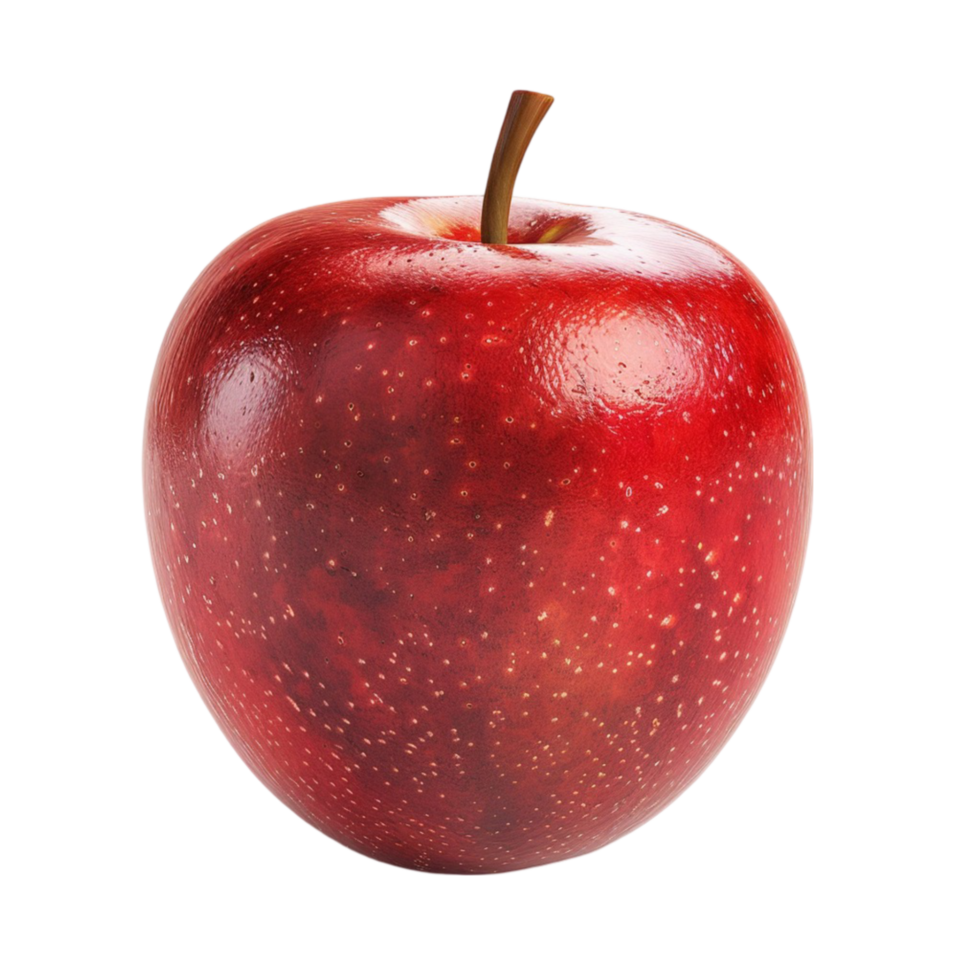 Fresh Red Apple fruit isolated on transparent Background Generative-AI png