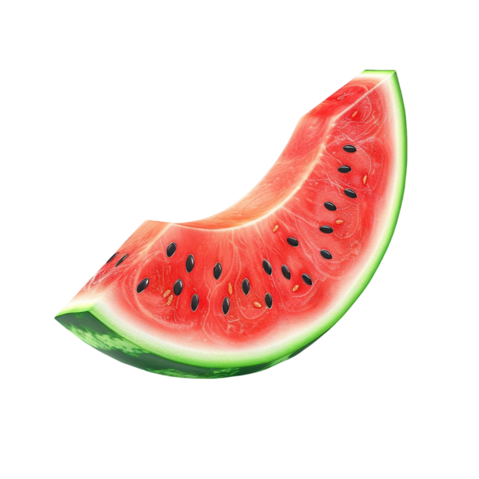 Watermelon slice fruit isolated on transparent Background Generative-AI png