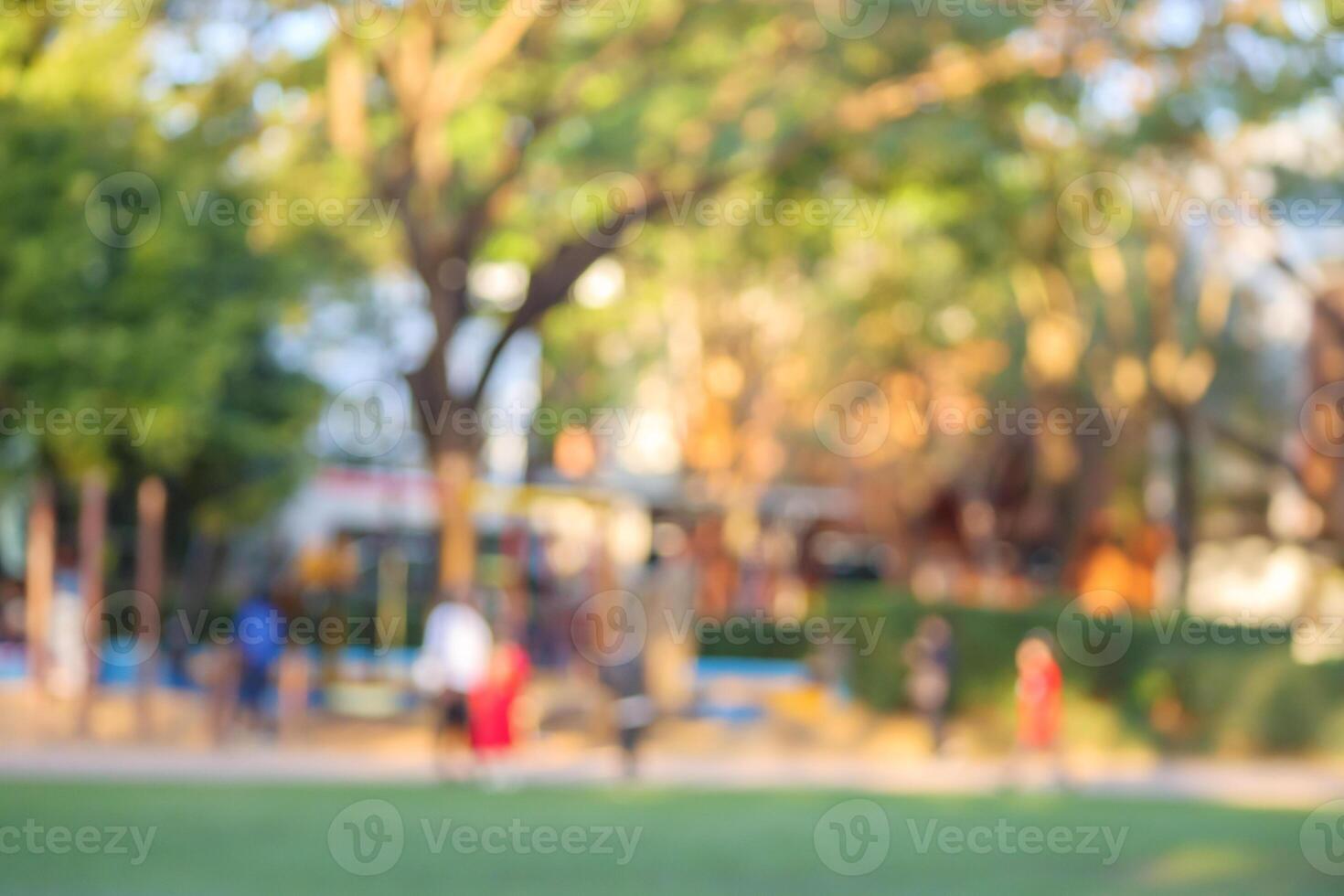 Green city park garden blur bokeh background photo