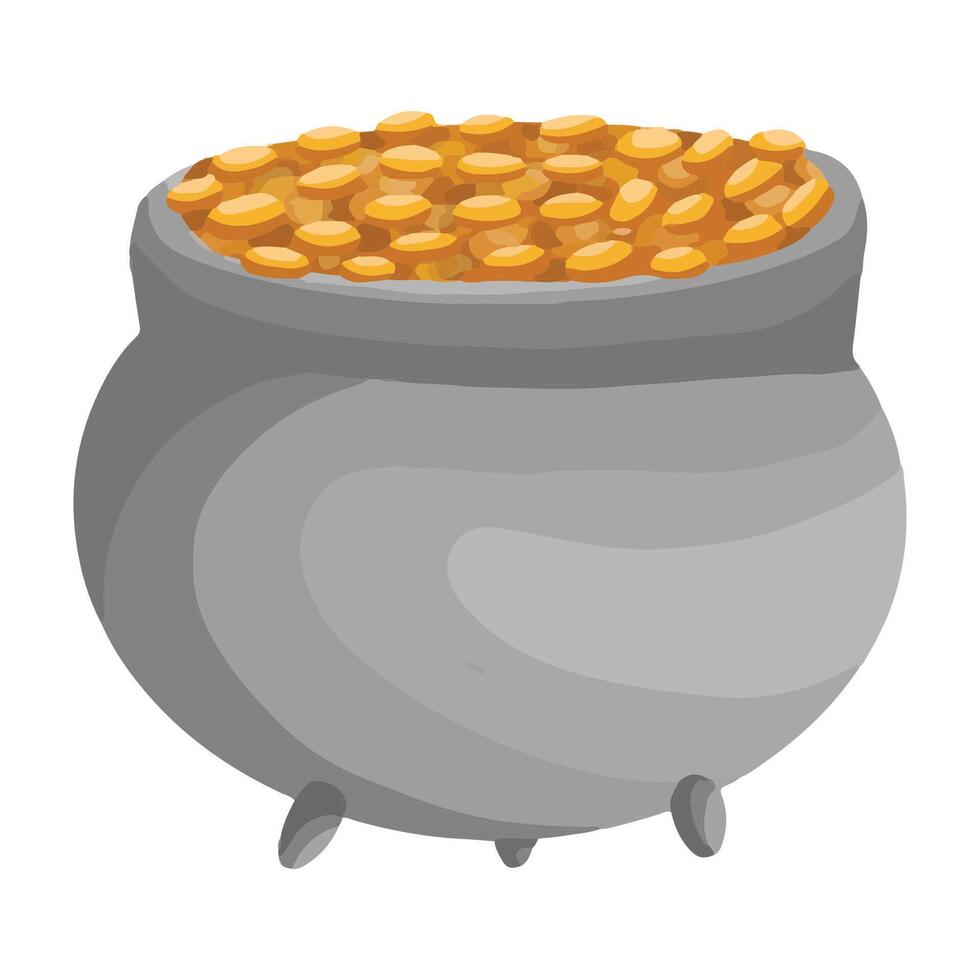 coin barrel st patrick's day elements illustration vector