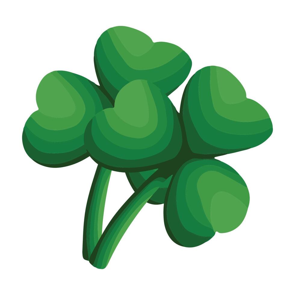 clover st patrick's day elements illustration vector