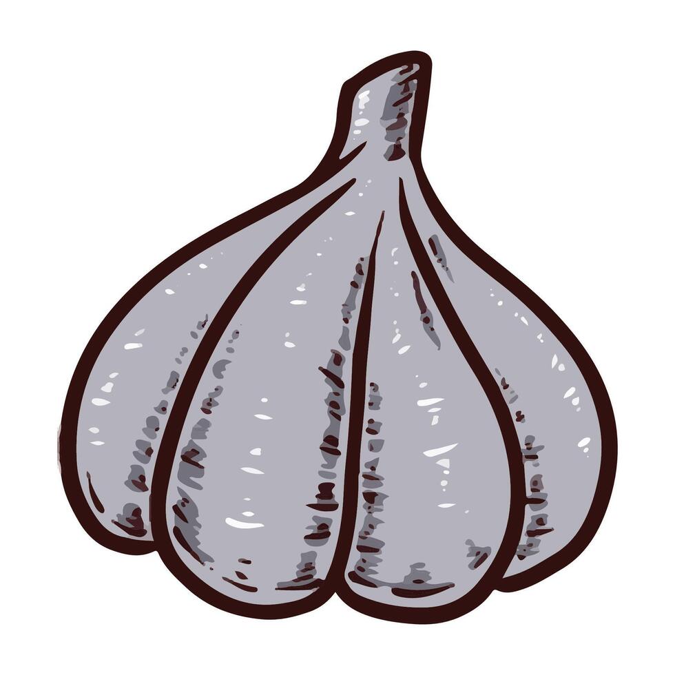 garlic seasoning icon illustration vector