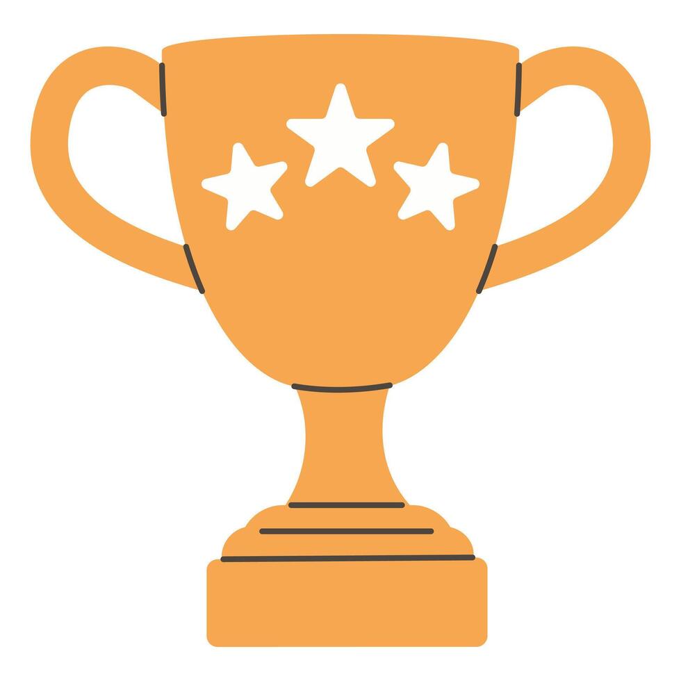 Golden Cup. Prize cup. illustration on white background vector