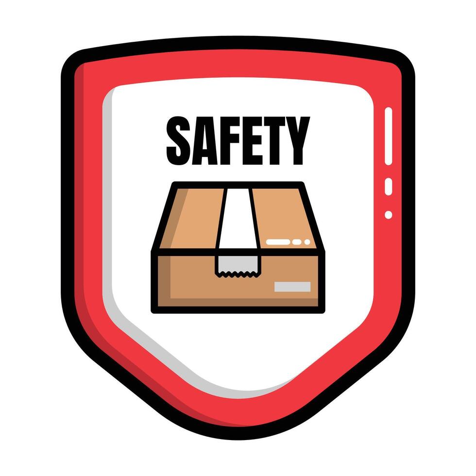 delivery shop icon with line art illustration vector