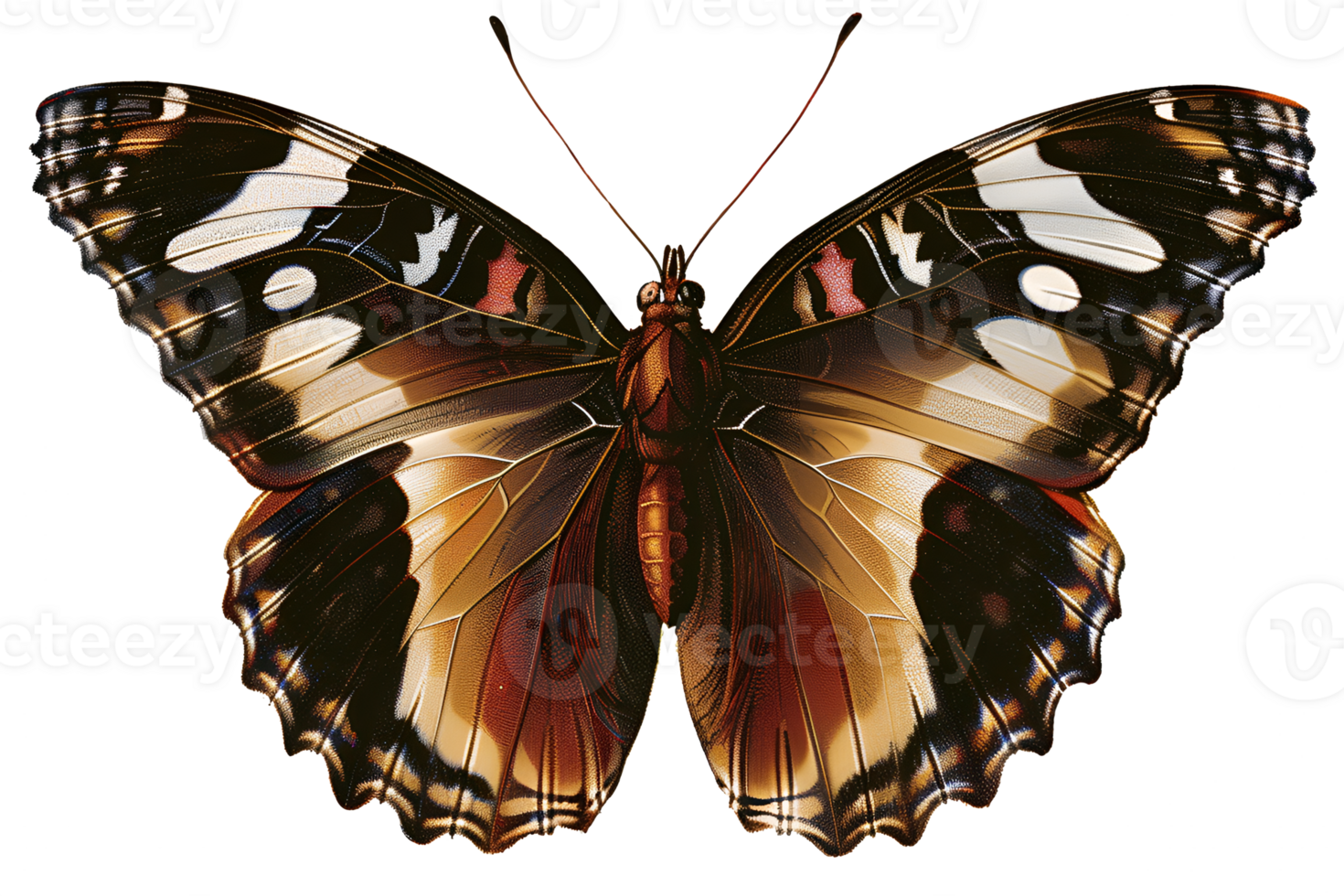 Retro vintage butterfly cut out illustration png