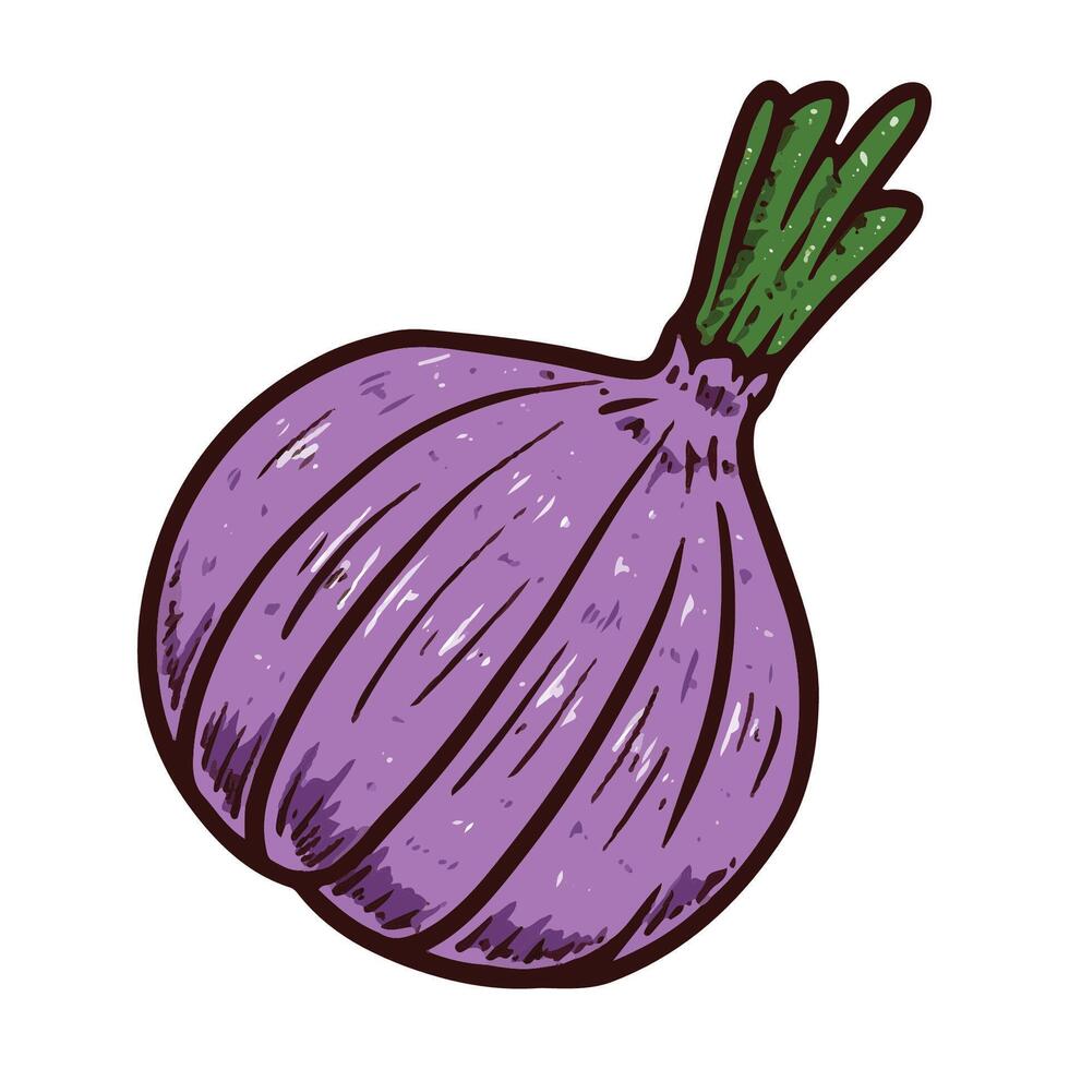 red onion seasoning icon illustration vector