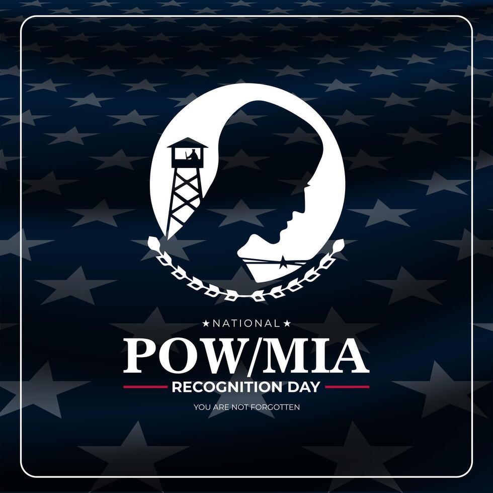 National POW MIA Recognition Day Background Illustration vector