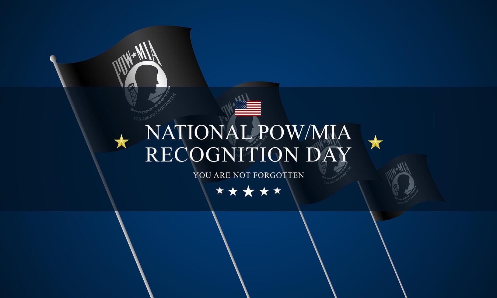 National POW MIA Recognition Day Background Illustration vector