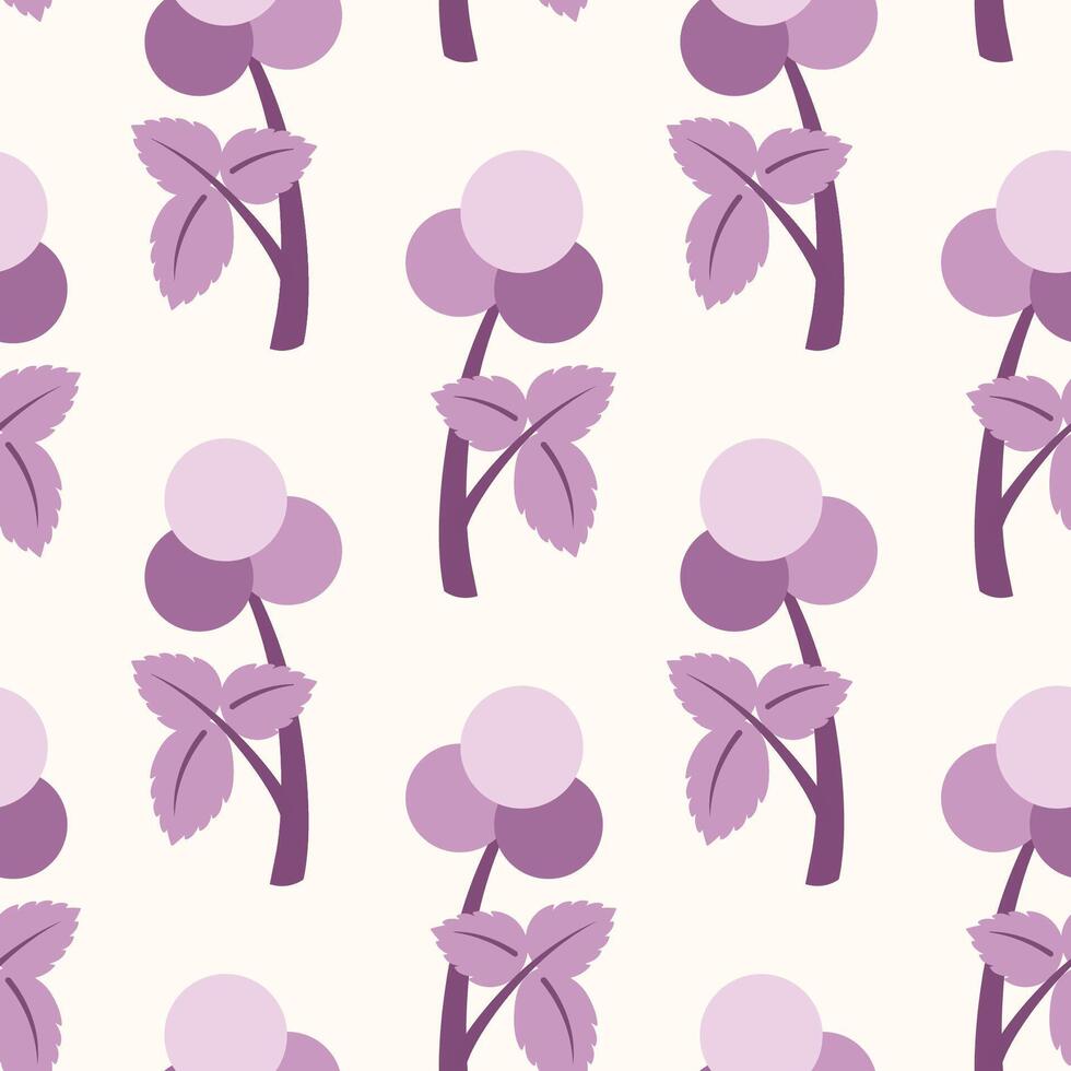 Abstract geometric violet floral seamless pattern vector