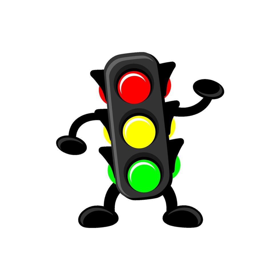 traffic light signs icon with red, yellow and green color vector