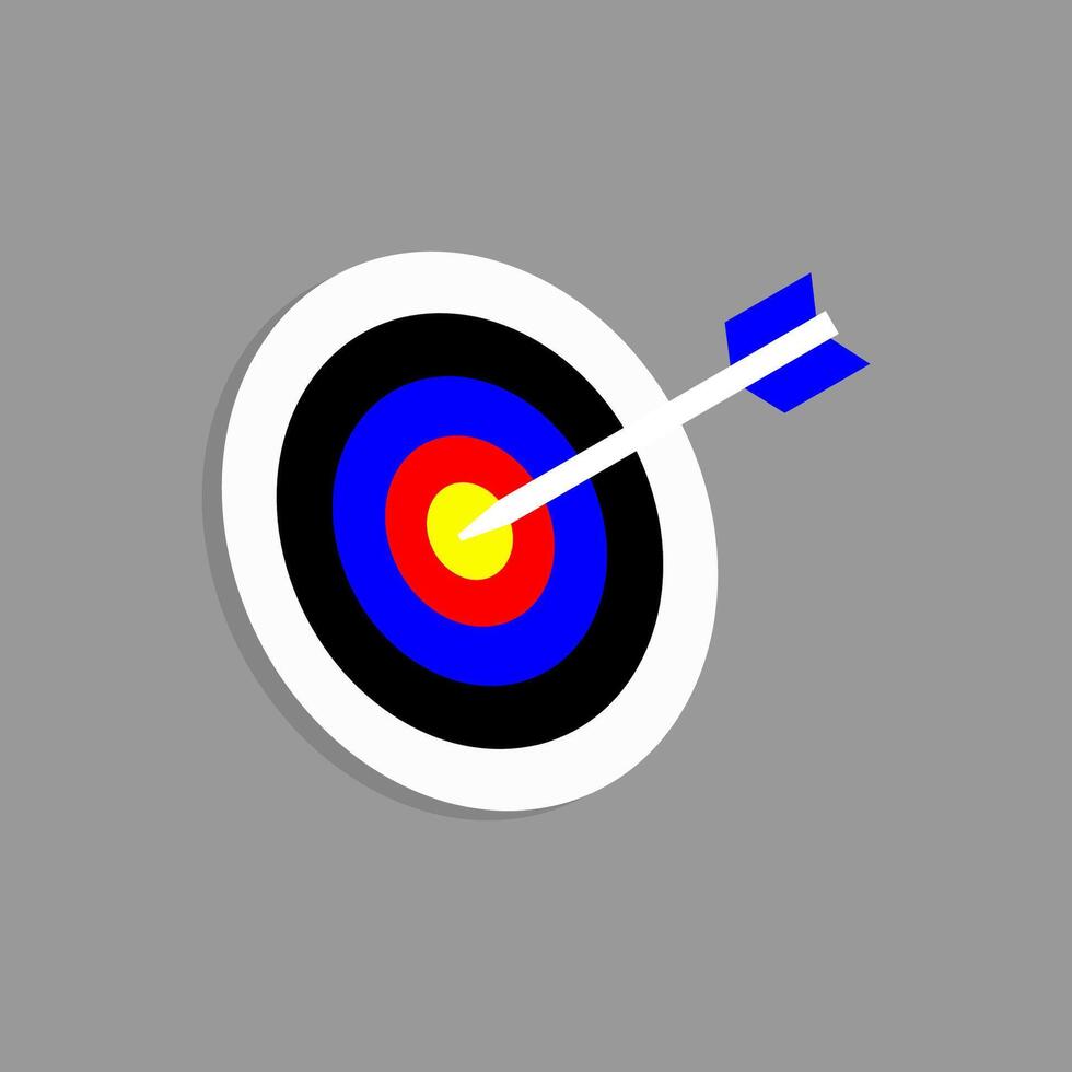 archery target and archery bow icon vector