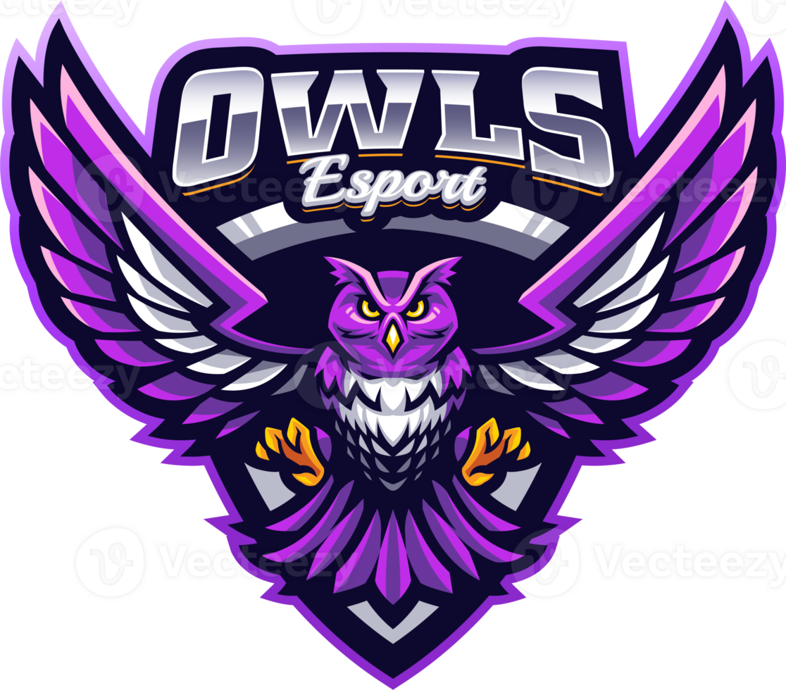 Owls esport mascot logo design png