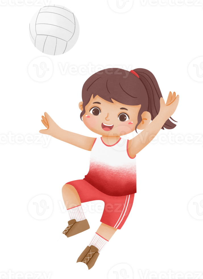 Kid Play Volleyball png