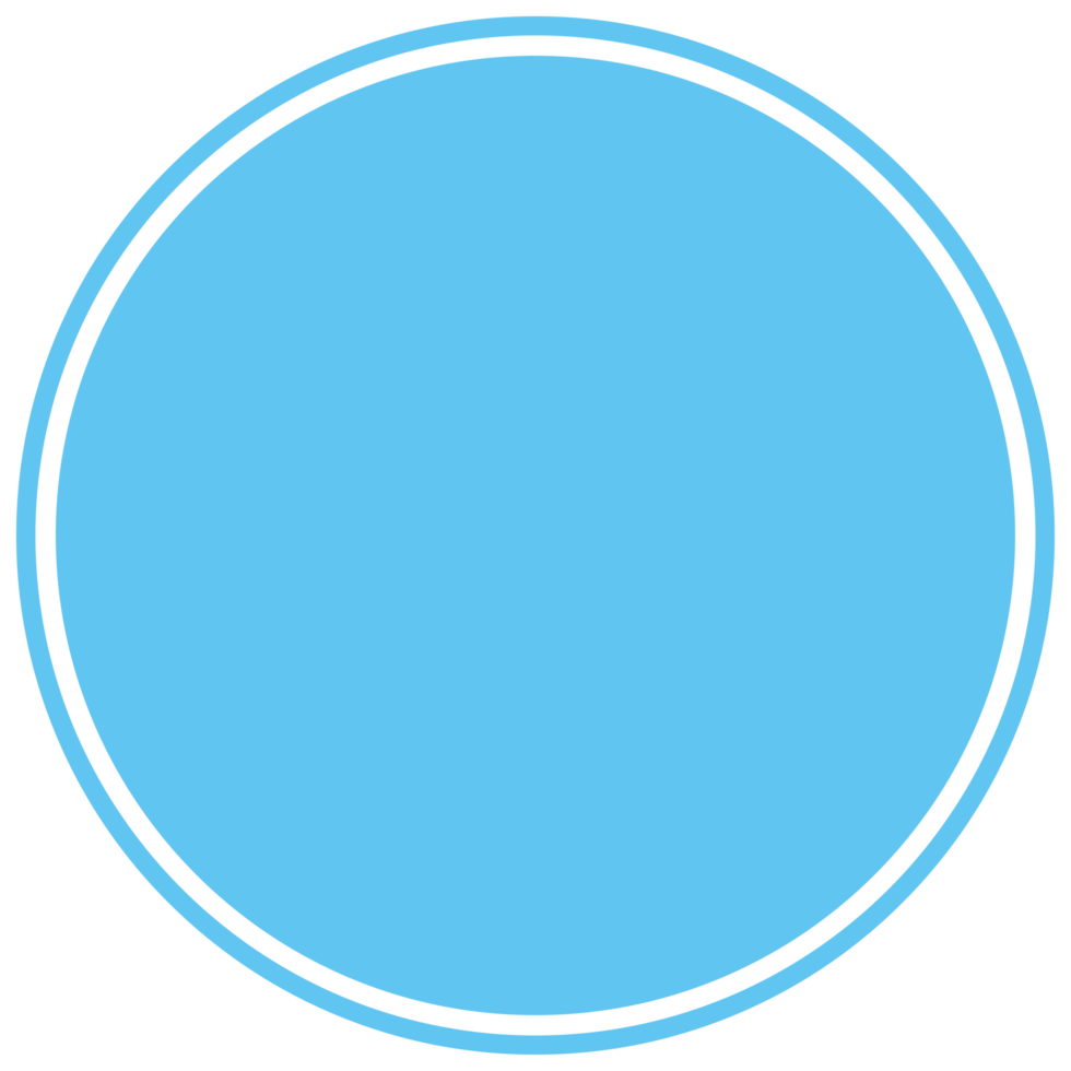 Blue round background for text. Create posts, stories, headlines. Transparent Clipart png
