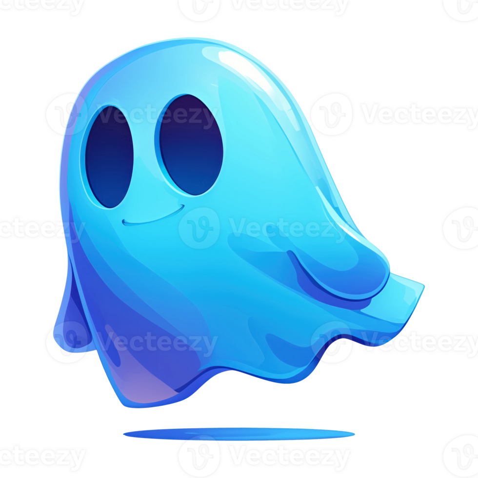 Little blue ghost cartoon character png