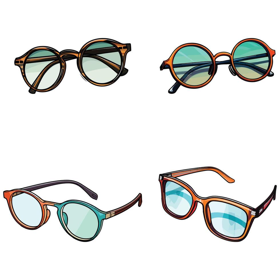 glasses illustration isolated on white background. vector