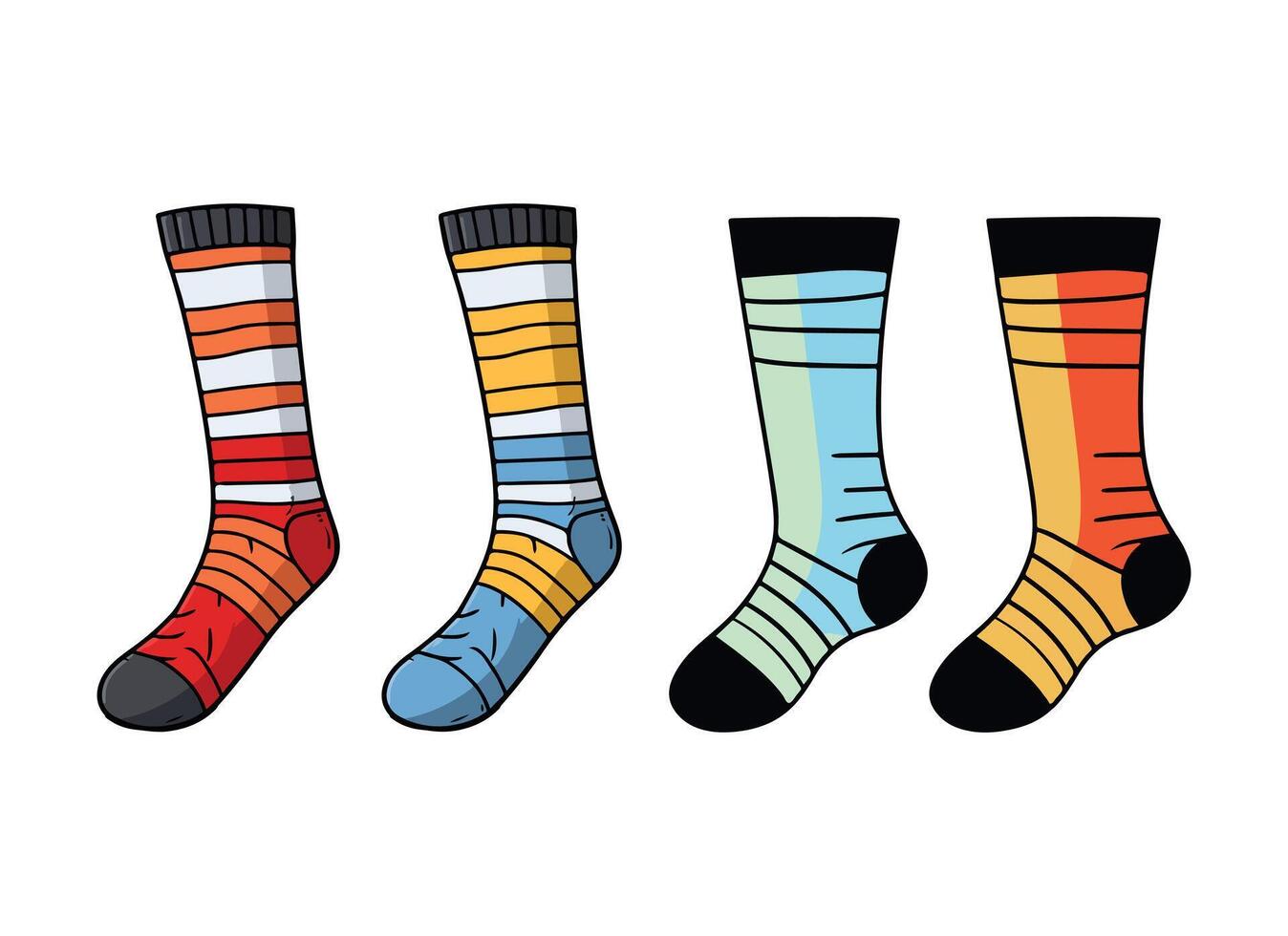 sock illustration isolated on white background. vector