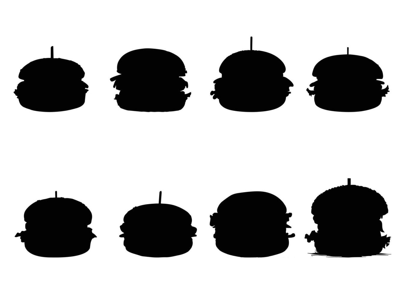 burger illustration isolated on white background. vector