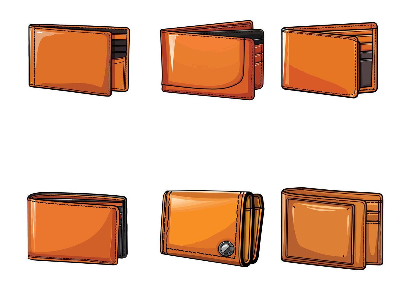 wallet illustration isolated on white background. vector