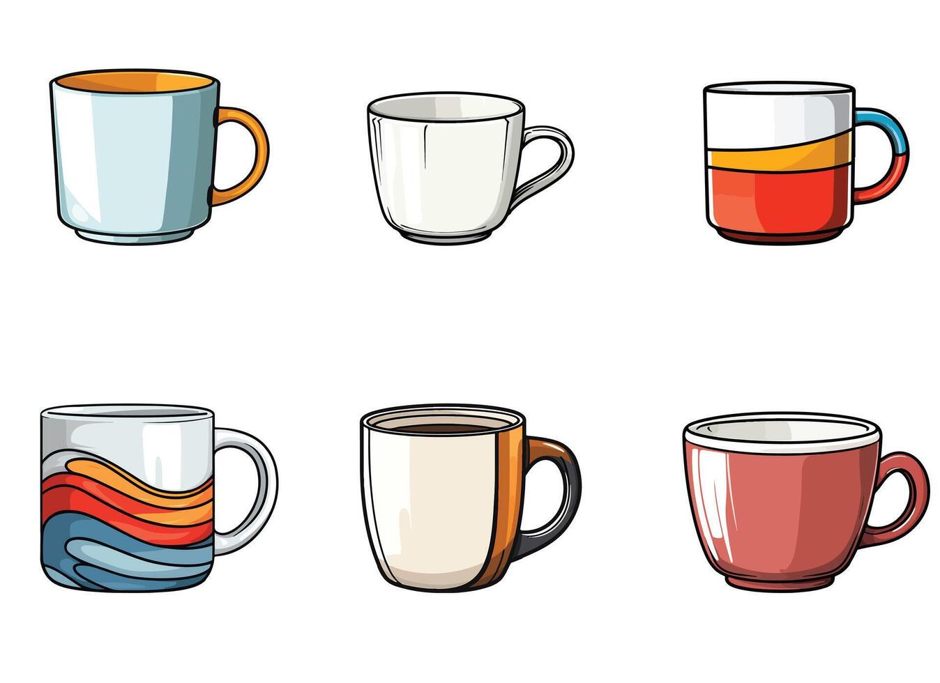 mug illustration isolated on white background. vector