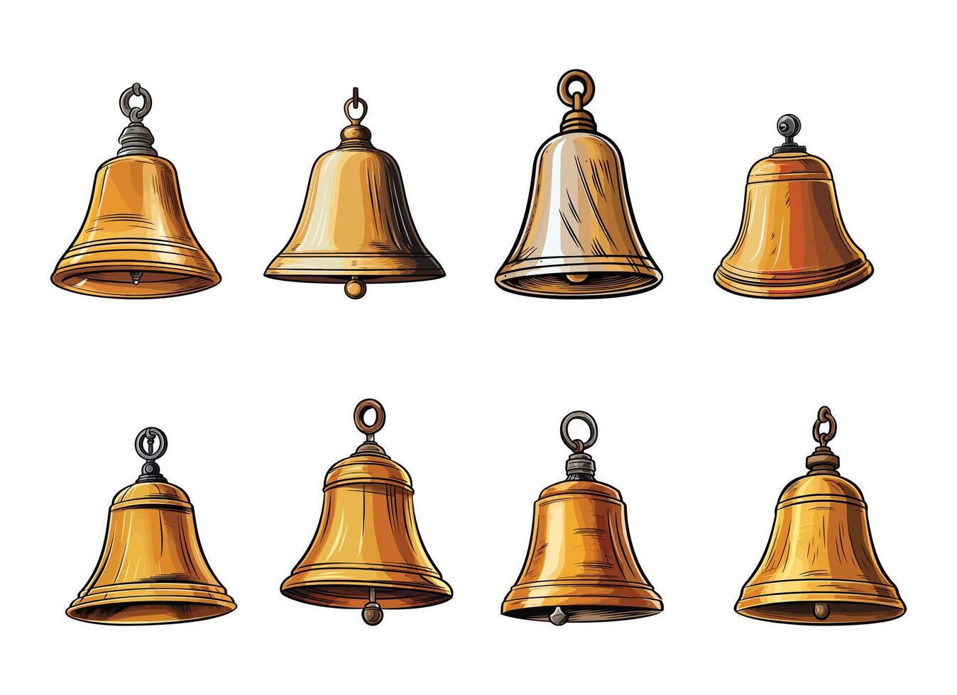 Bell illustration isolated on white background. vector