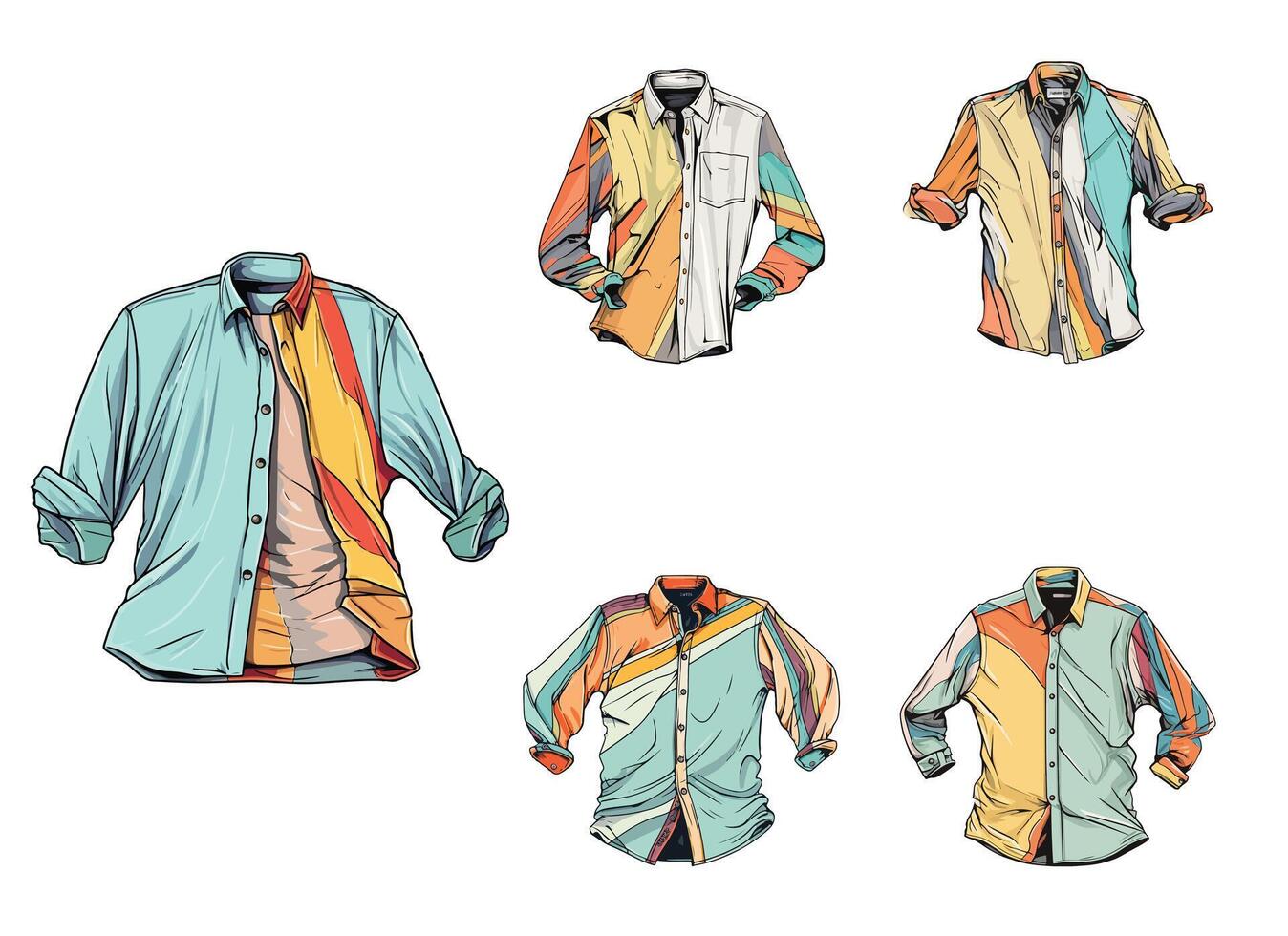 shirt illustration isolated on white background. vector