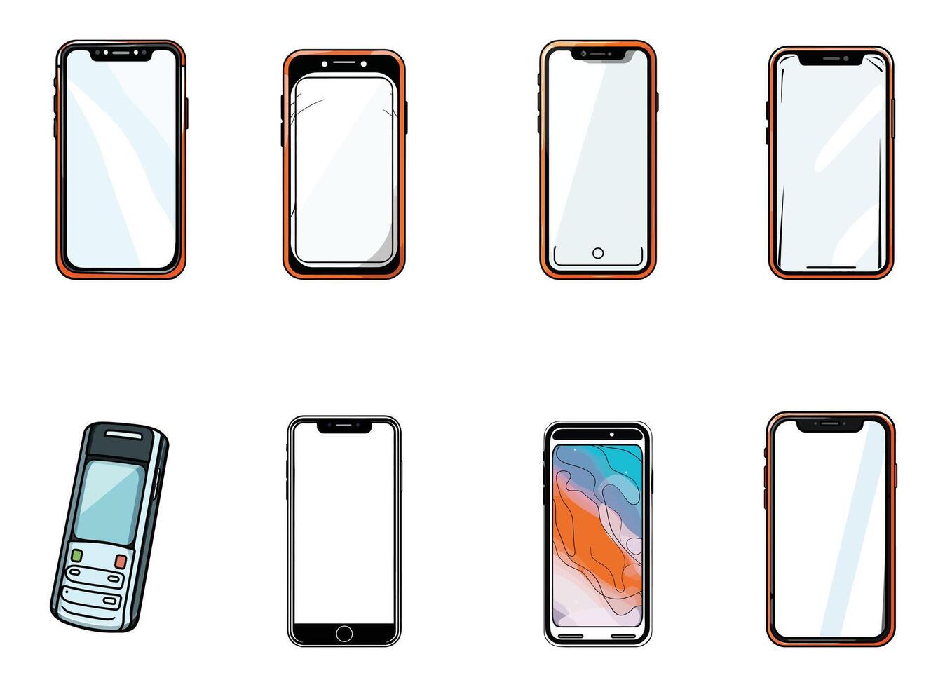 phone illustration isolated on white background. vector