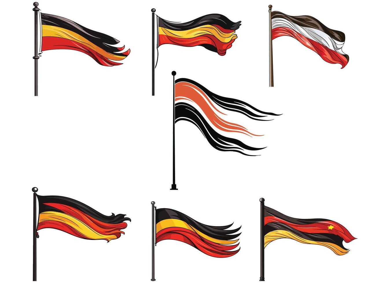 flag illustration isolated on white background. vector