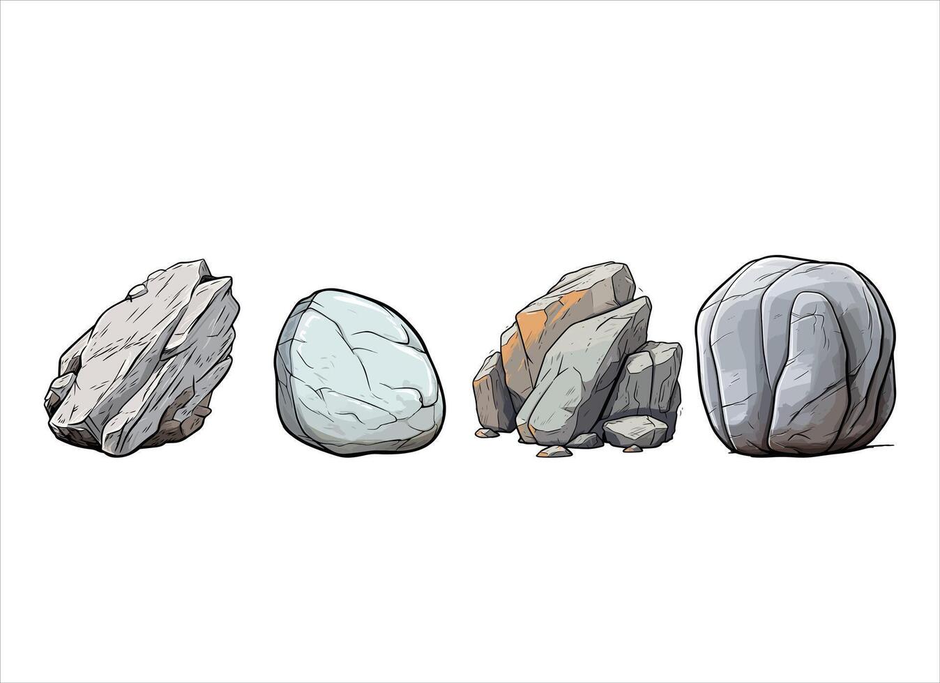 stone illustration isolated on white background. vector