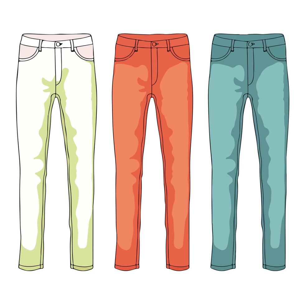 pants illustration isolated on white background. vector