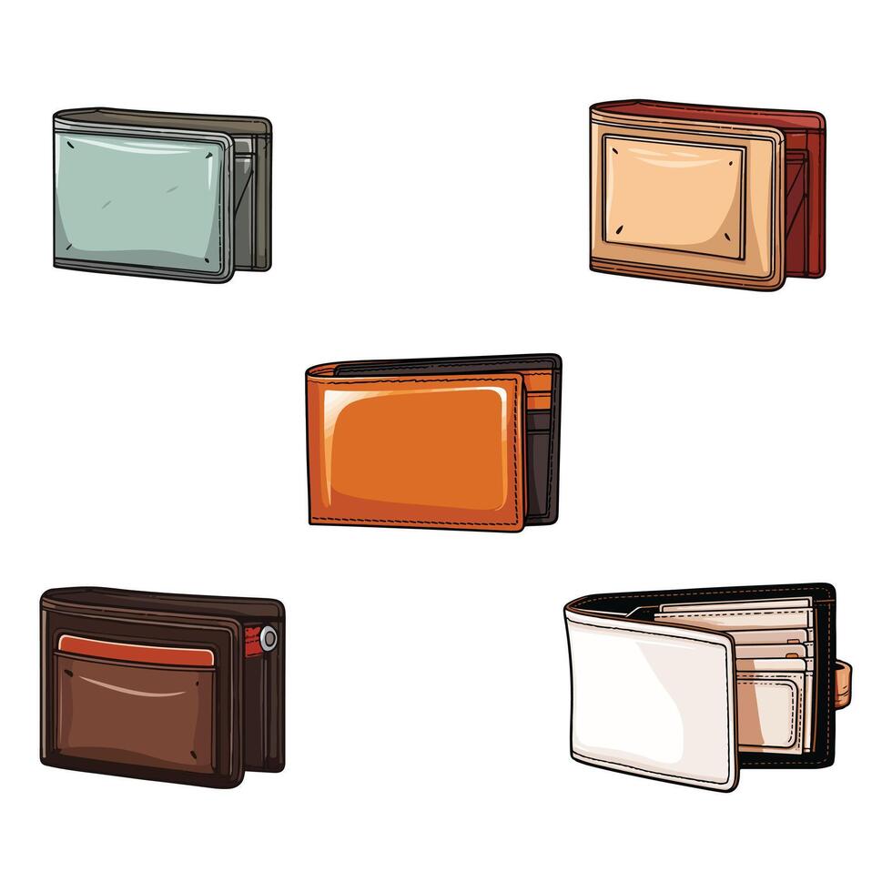 wallet illustration isolated on white background. vector