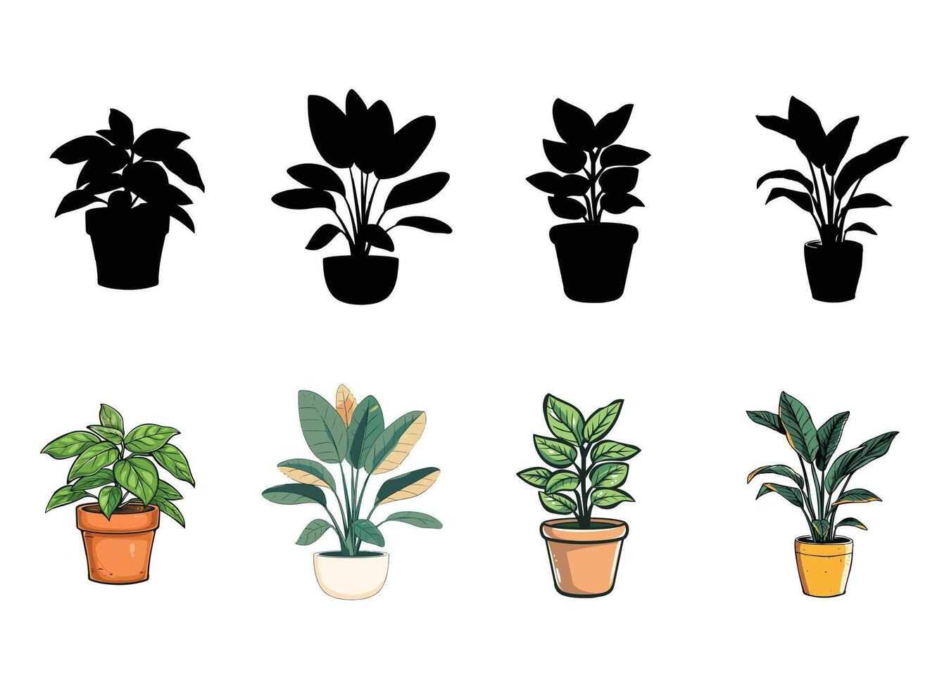 plant illustration isolated on white background. vector