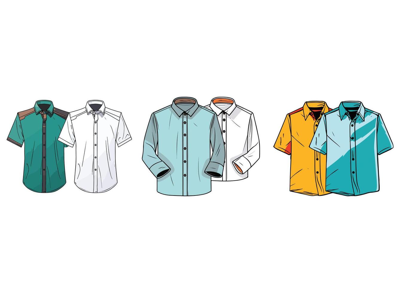 shirt illustration isolated on white background. vector
