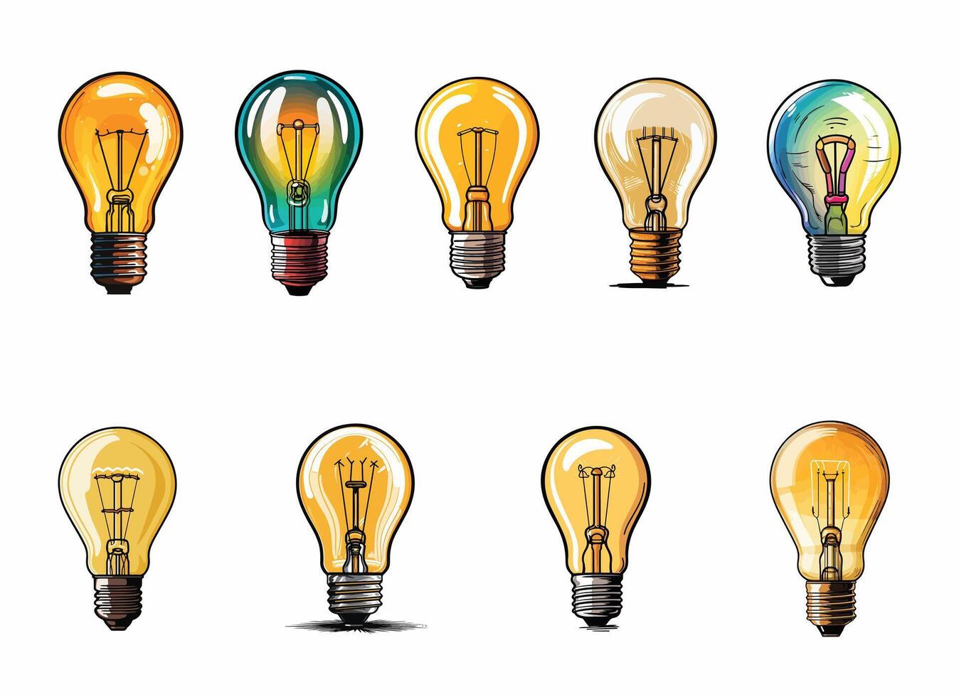 lightbulb illustration isolated on white background. vector