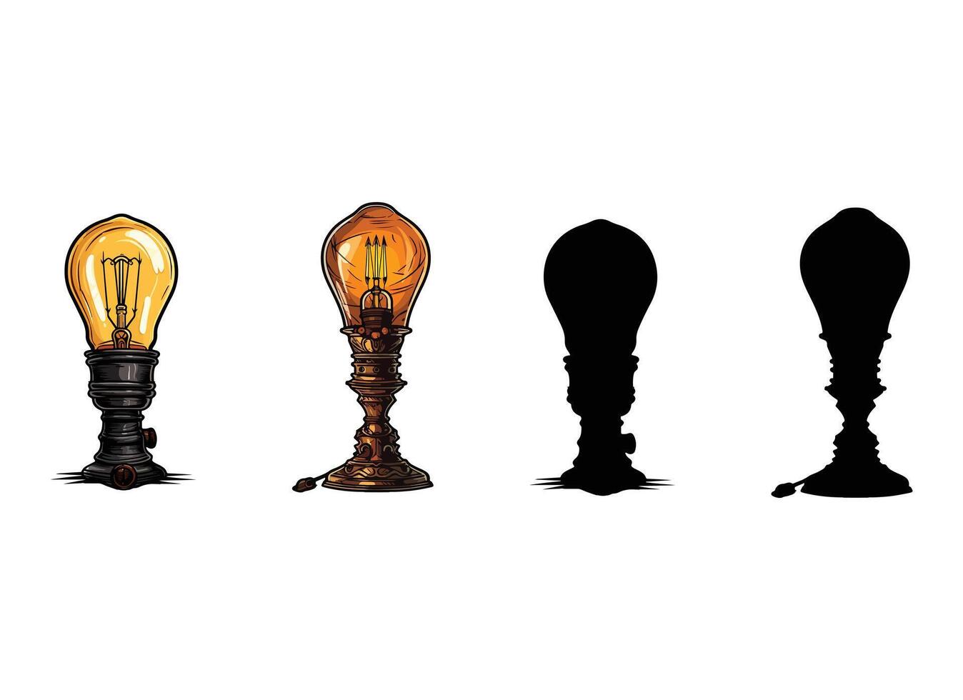 lamp illustration isolated on white background. vector