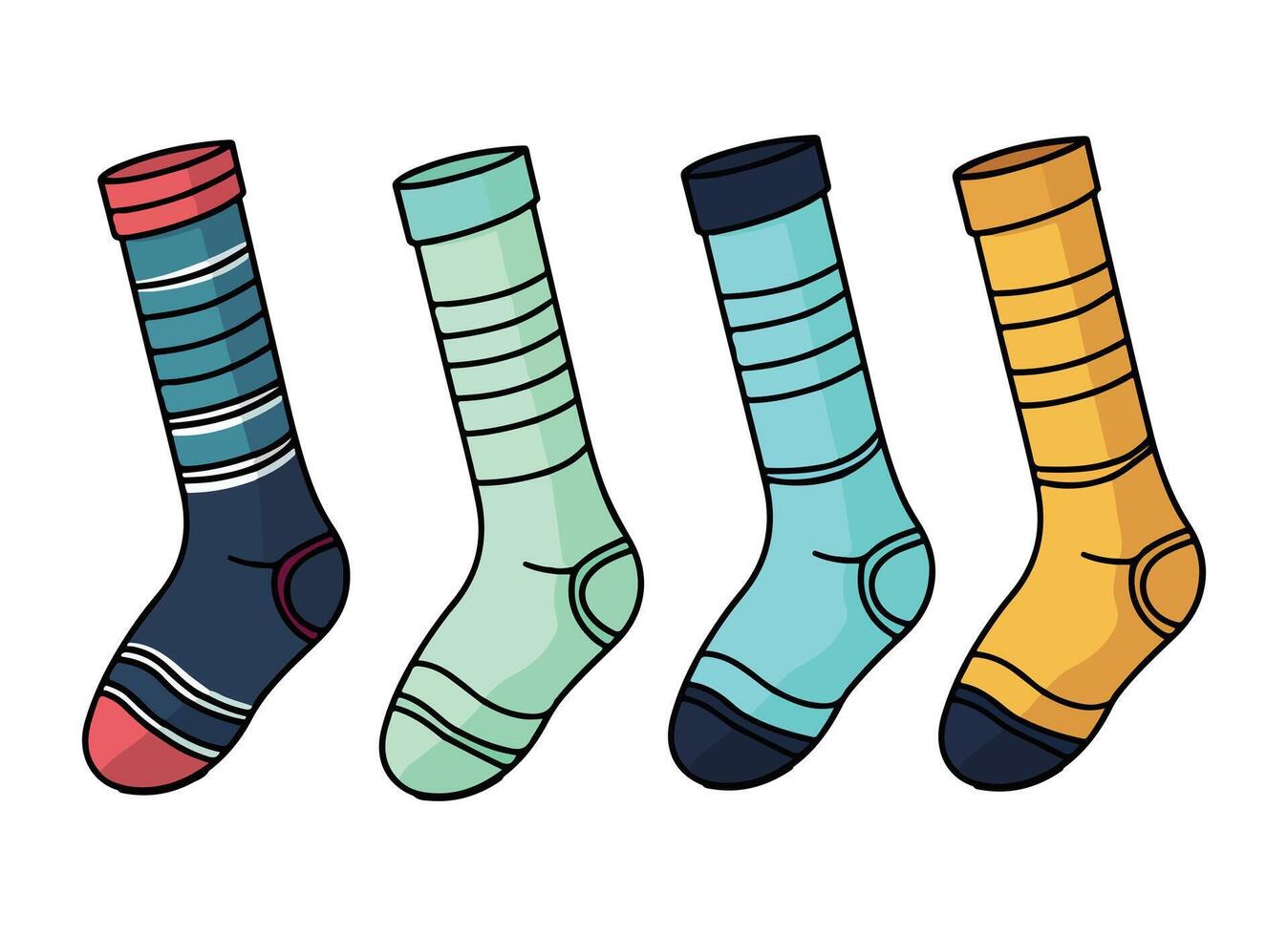 sock illustration isolated on white background. vector