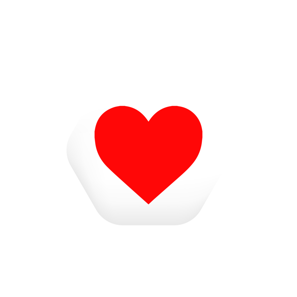 Love symbol icon, heart illustration png