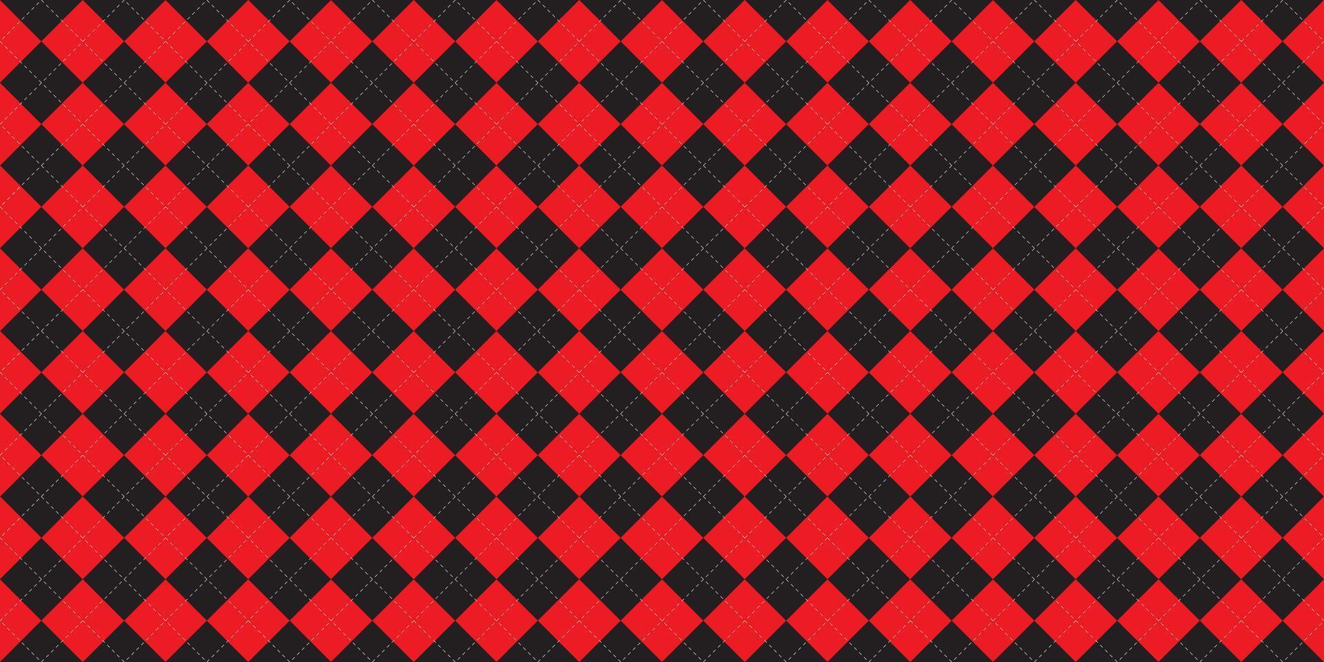Red and Black argyle plaid seamless pattern background graphic illustration. vector