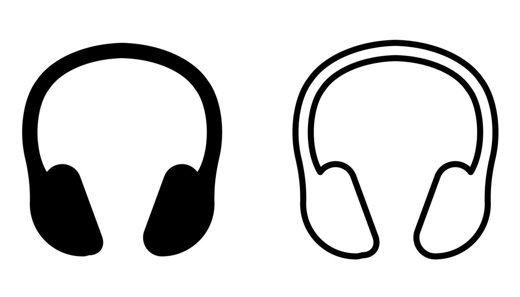 Headphones icon. Earphones illustration. Wireless headphones symbol. vector
