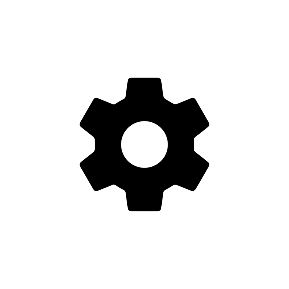 Gear icon template, setting icon png